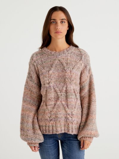 Multicolor Women's Benetton Boxy Fit Crew Neck Sweaters | AU268325