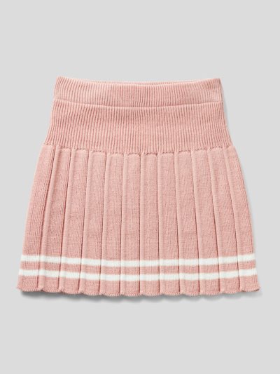 Pastel Pink Kids' Benetton Linen Blend Skirts | AU176758