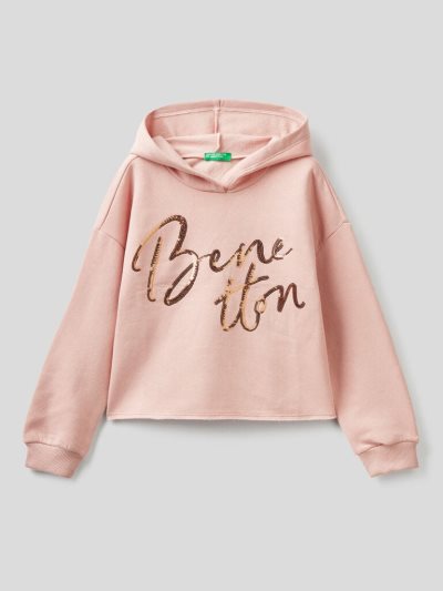 Pastel Pink Kids' Benetton Warm Hoodie | AU710096