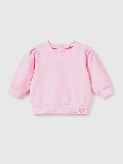 Pink Kids' Benetton Lightweight Stretch Cotton Sweatshirt | AU247008