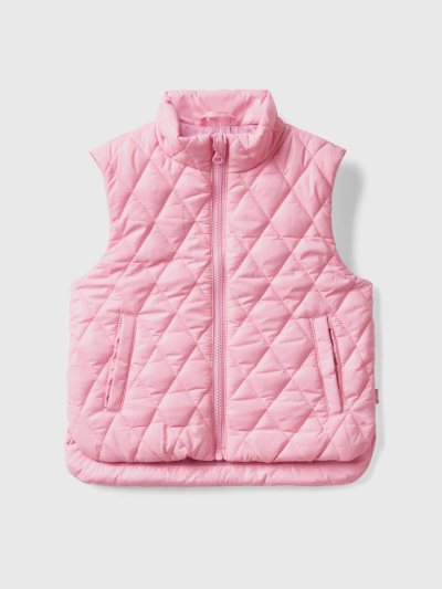 Pink Kids' Benetton Quilted "Rain Defender" Vest | AU520425