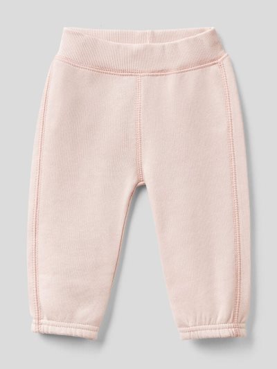 Pink Kids' Benetton Warm Embroidery Sweatpants | AU775313