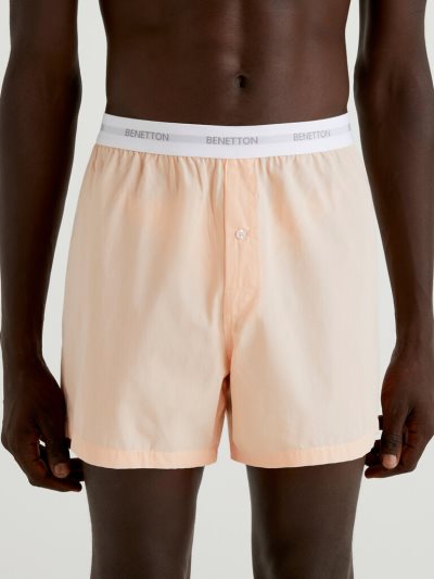 Pink Men's Benetton Logoed Elastic Boxers | AU790427