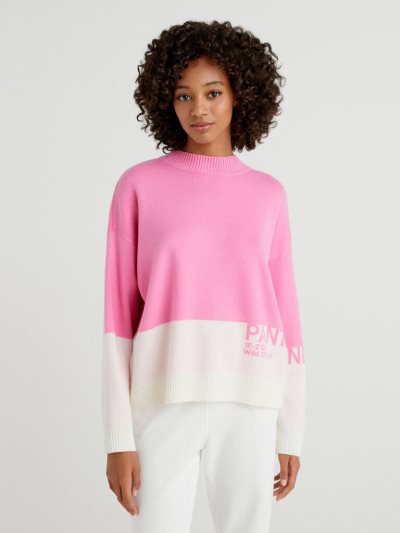 Pink Women's Benetton Benettonxpantone™ Turtleneck High Neck Sweaters | AU739178