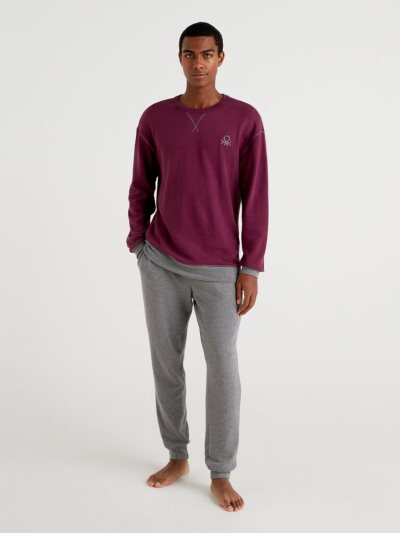 Plum Men's Benetton Warm Stretch Cotton Blend Pyjamas | AU834843