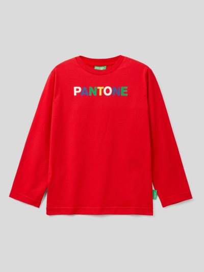 Red Kids' Benetton Benettonxpantone™ Long Sleeve T-shirts | AU006528