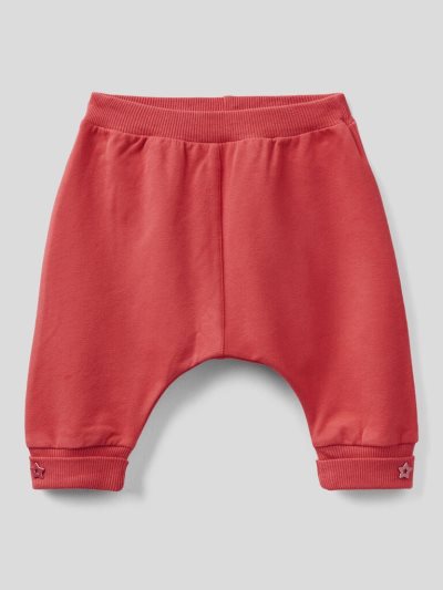 Red Kids' Benetton Warm Organic Stretch Cotton Trousers | AU453267
