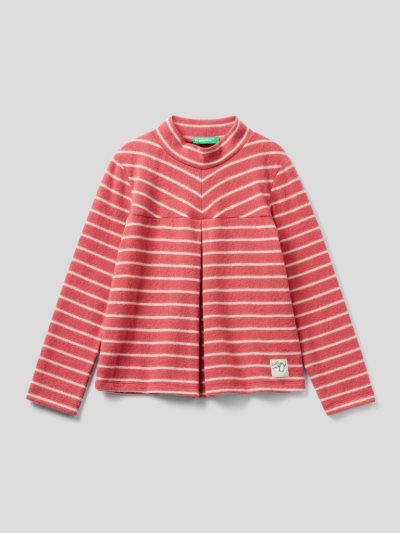 Salmon Kids' Benetton Warm Striped Long Sleeve T-shirts | AU017923