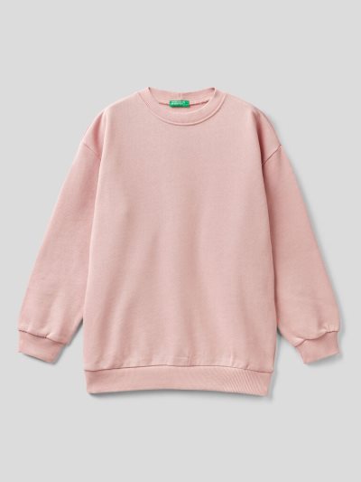 Soft Pink Kids' Benetton 100% Cotton Oversized Sweatshirt | AU307930