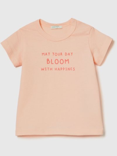 Soft Pink Kids' Benetton Organic Cotton Print T Shirts | AU890381