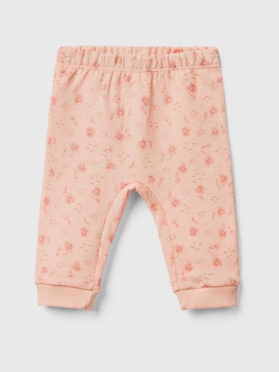 Soft Pink Kids' Benetton Patterned Sweatpants | AU331800