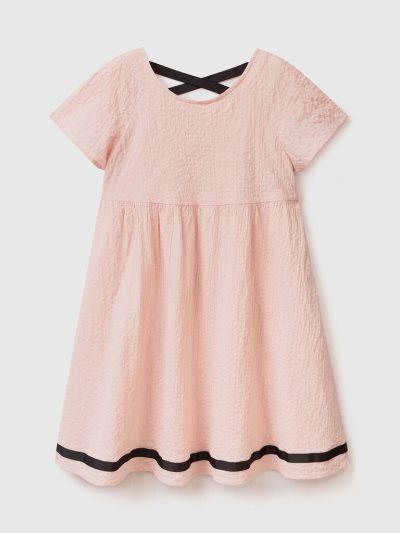 Soft Pink Kids' Benetton Stretch Cotton Short Dress | AU365044