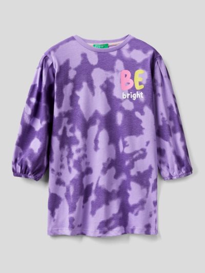 Violet Kids' Benetton Long Sleeve Tie-dye Dress | AU212275