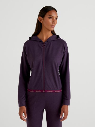 Violet Women's Benetton Zip-up Hoodie | AU649514