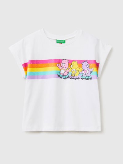 White Kids' Benetton Care Bears™ 100% Cotton Short Sleeve T-shirts | AU476090