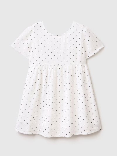 White Kids' Benetton Polka Dot Sustainable Viscose Dress | AU183376
