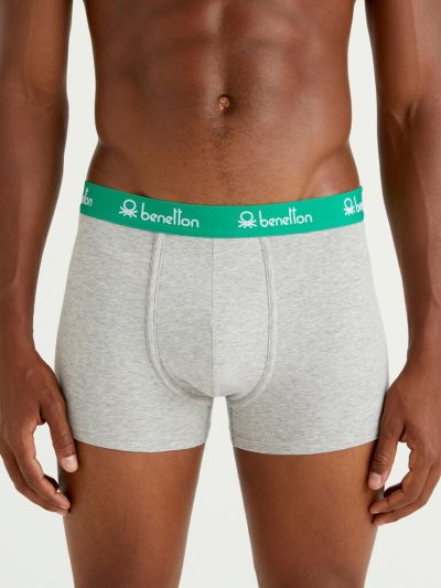 White Men's Benetton Stretch Organic Cotton Boxers | AU033192