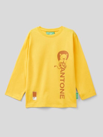 Yellow Kids' Benetton Benettonxpantone™ Long Sleeve T-shirts | AU263739
