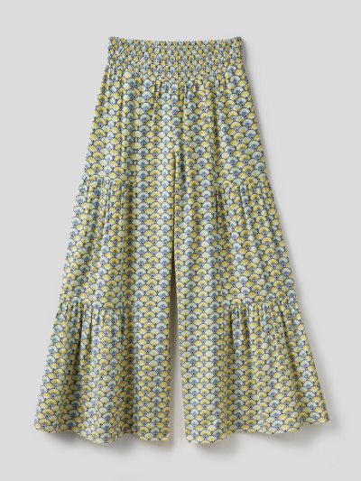 Yellow Kids' Benetton Patterned Flounces Trousers | AU310177